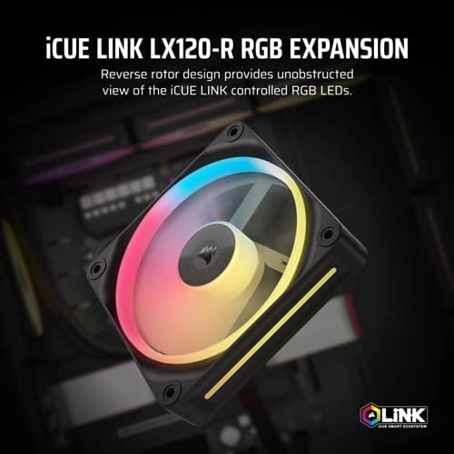 CORSAIR iCUE LINK LX120-R RGB Expansion Single Pack Cabinet Fan